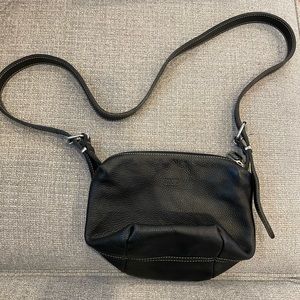 Roots mini crossbody bucket bag genuine leather